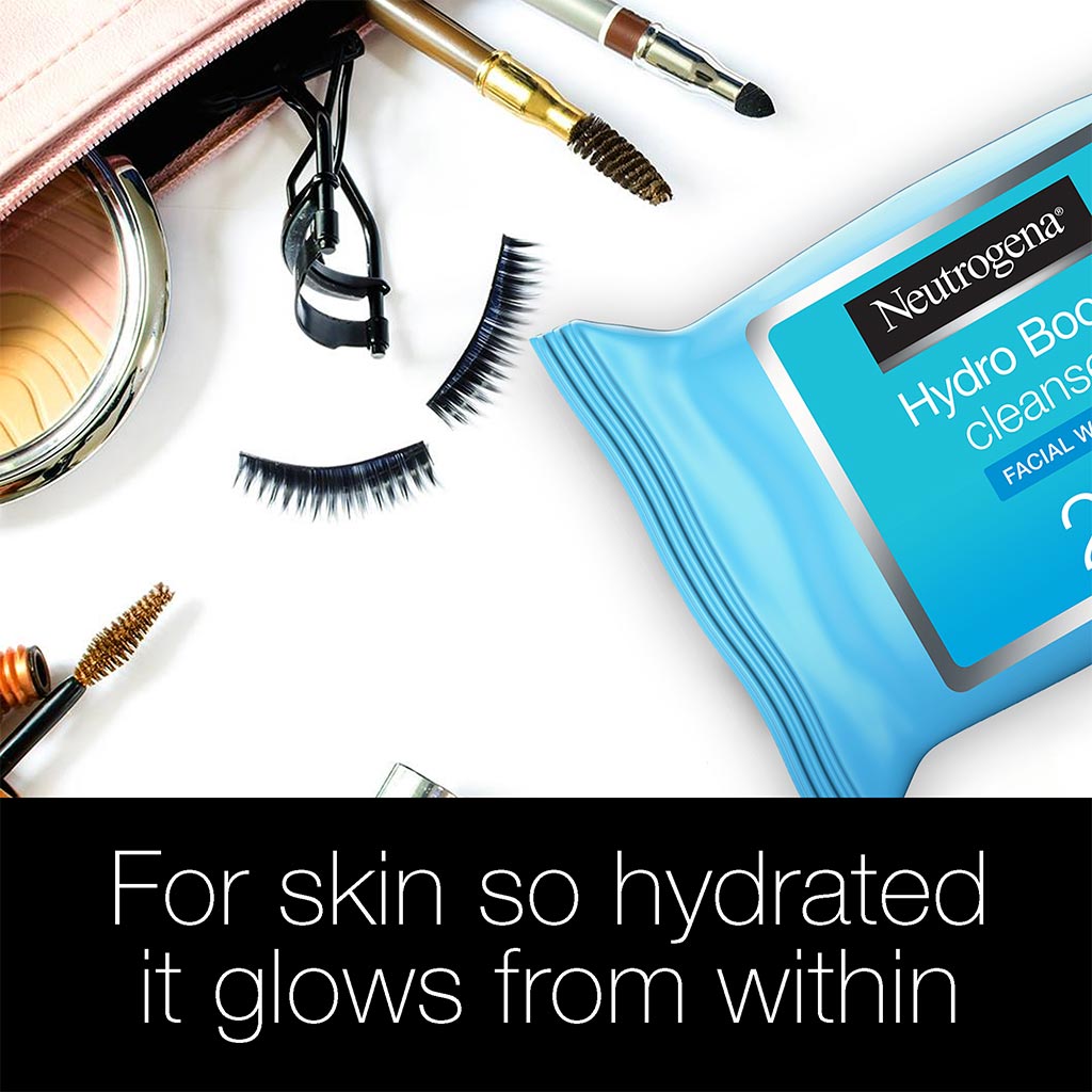Neutrogena Hydro Boost Makeup Remover & Cleansing Facial Wipes, Pack of 25's - Easy Pharmacy LLC