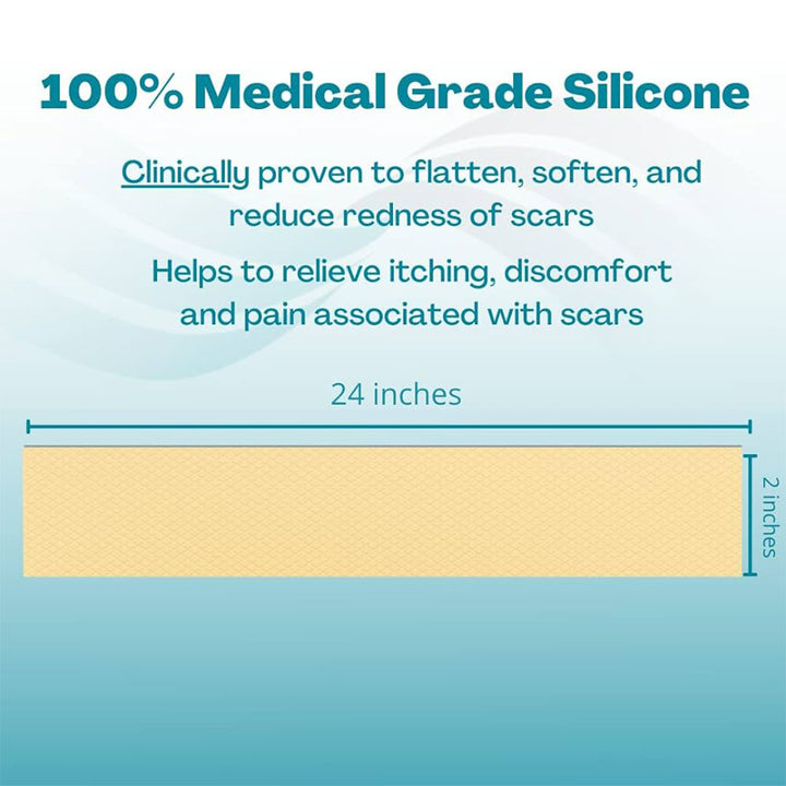 NewGel+ 24" x 2" Abdomen/Extremity Silicone Strip, Beige NG-164, Pack of 1's - Easy Pharmacy LLC