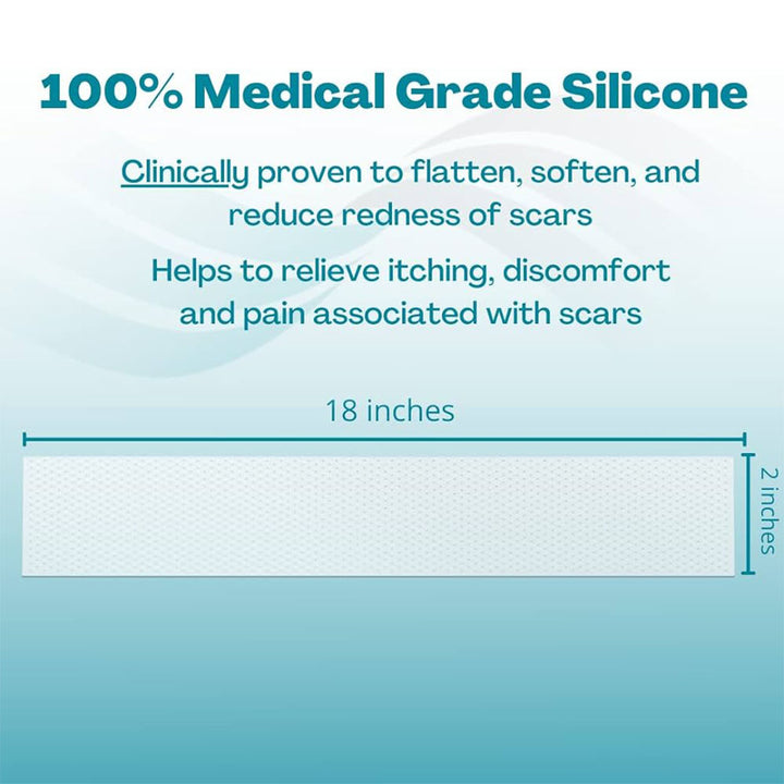 NewGel+ 24" x 2" Abdomen/Extremity Silicone Strip, Clear NG-364, Pack of 1's - Easy Pharmacy LLC