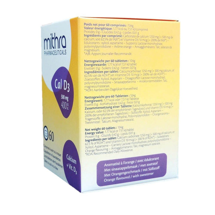 Mithra Cal D3 Chewable Tablets 60's - Easy Pharmacy LLC
