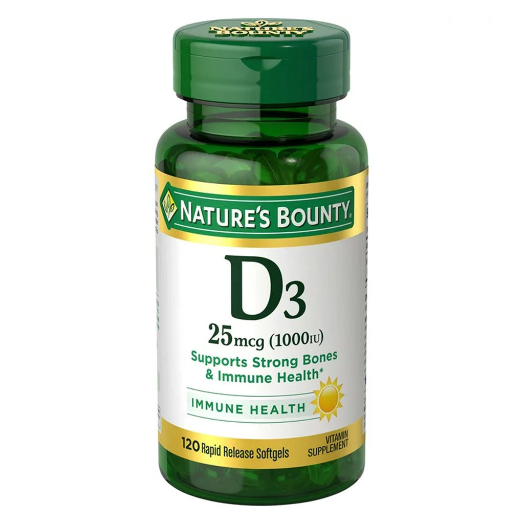 Nature's Bounty Vitamin D3 1000IU Softgels 120's - Easy Pharmacy LLC