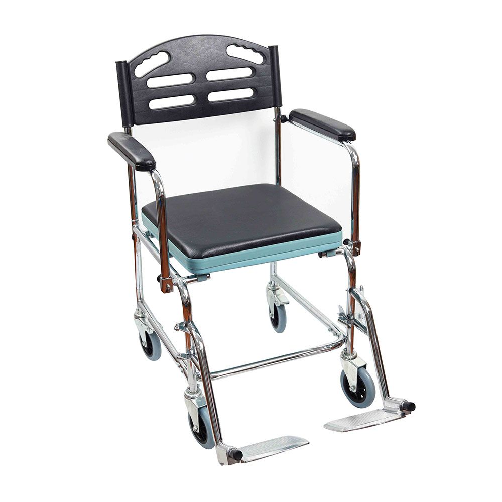 Media6 Drop-Arm Commode Wheelchair KY692E - Easy Pharmacy LLC