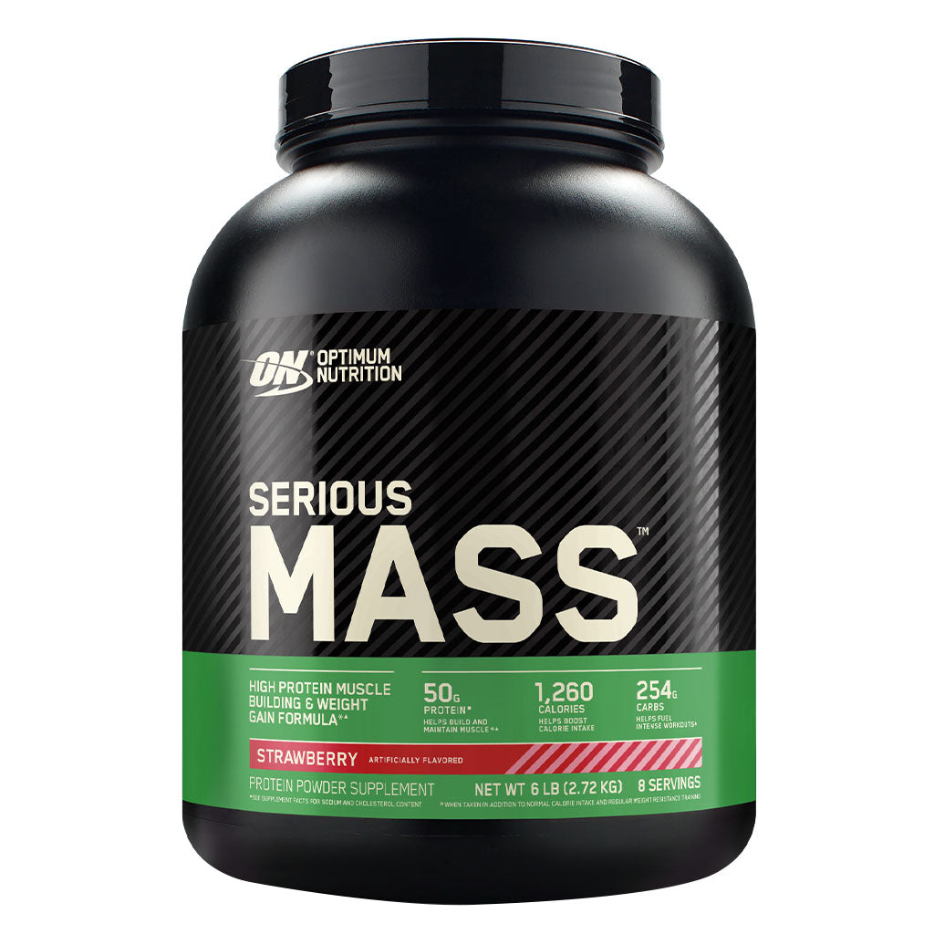 Optimum Nutrition Serious Mass Strawberry Flavor Protein Powder 6lb - Easy Pharmacy LLC