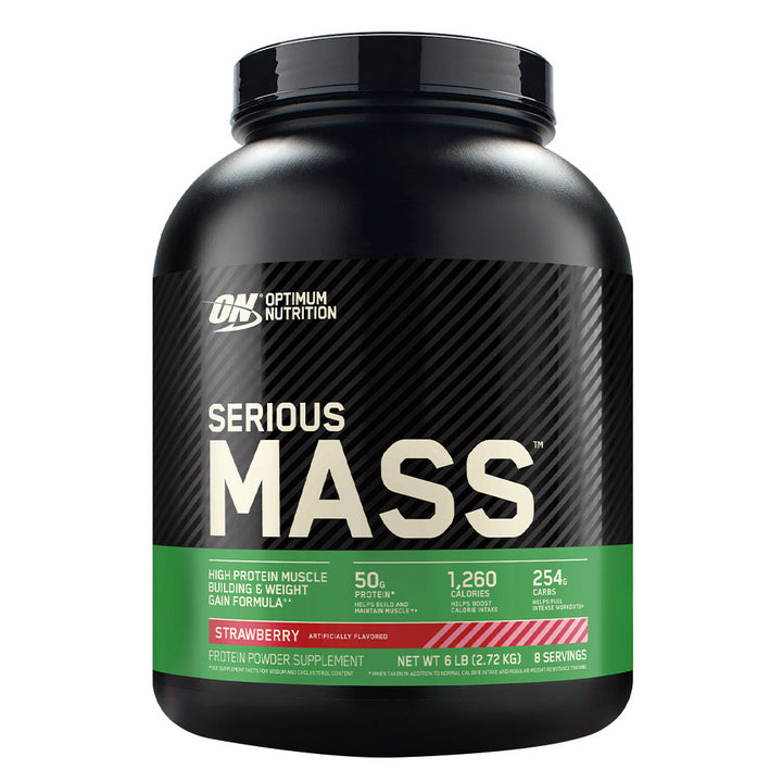 Optimum Nutrition Serious Mass Strawberry Flavor Protein Powder 6lb - Easy Pharmacy LLC