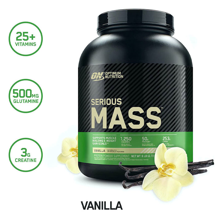 Optimum Nutrition Serious Mass Vanilla Flavor Protein Powder 6lb - Easy Pharmacy LLC