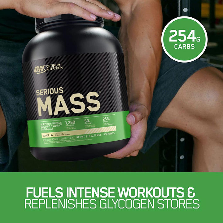 Optimum Nutrition Serious Mass Vanilla Flavor Protein Powder 6lb - Easy Pharmacy LLC