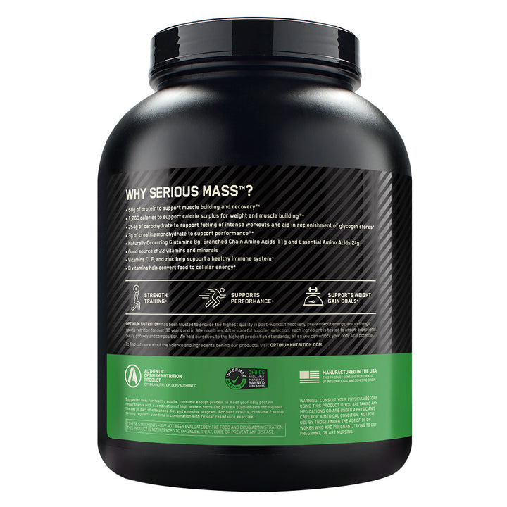 Optimum Nutrition Serious Mass Vanilla Flavor Protein Powder 6lb - Easy Pharmacy LLC