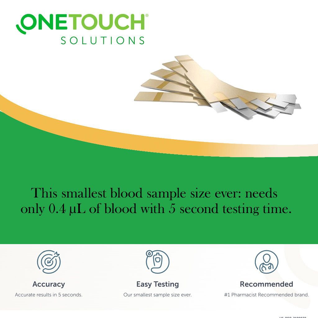 OneTouch Verio Reflect Blood Glucose Monitoring System + OneTouch Verio Test Strips 50's + OneTouch Delica Plus Lancets 100's Offer Pack - Easy Pharmacy LLC