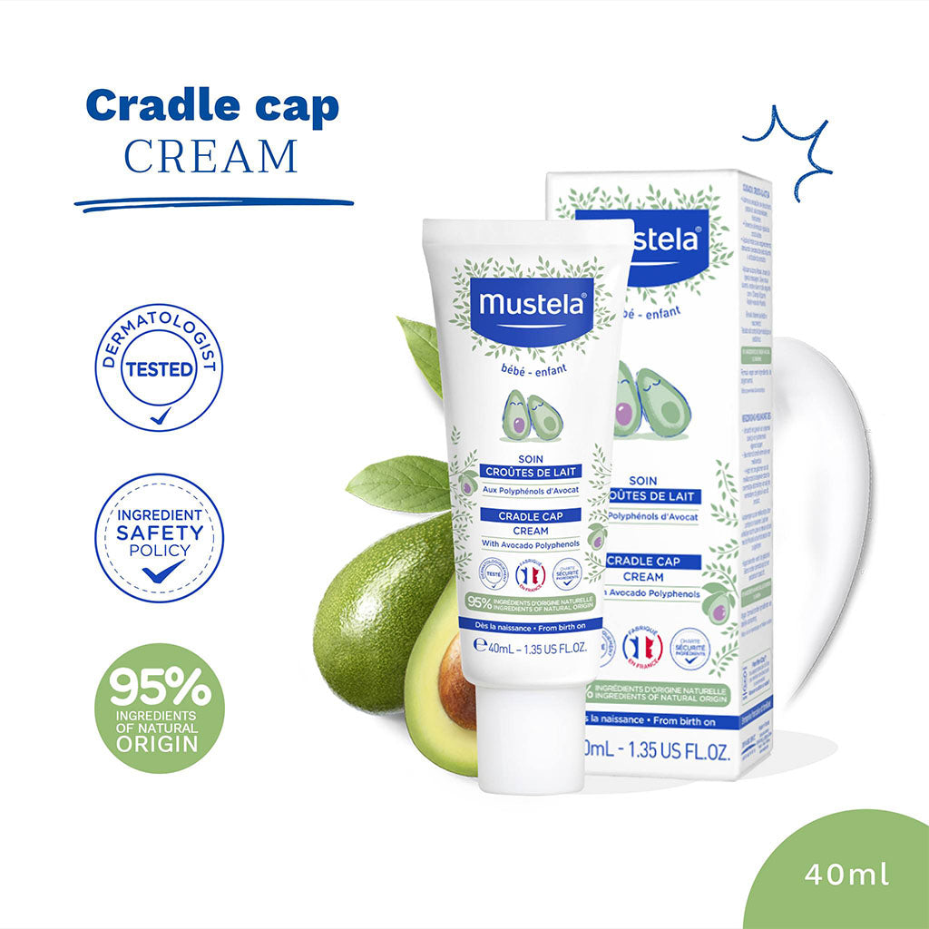 Mustela Baby Cradle Cap Cream For Newborns, Fragrance-Free 40ml - Easy Pharmacy LLC