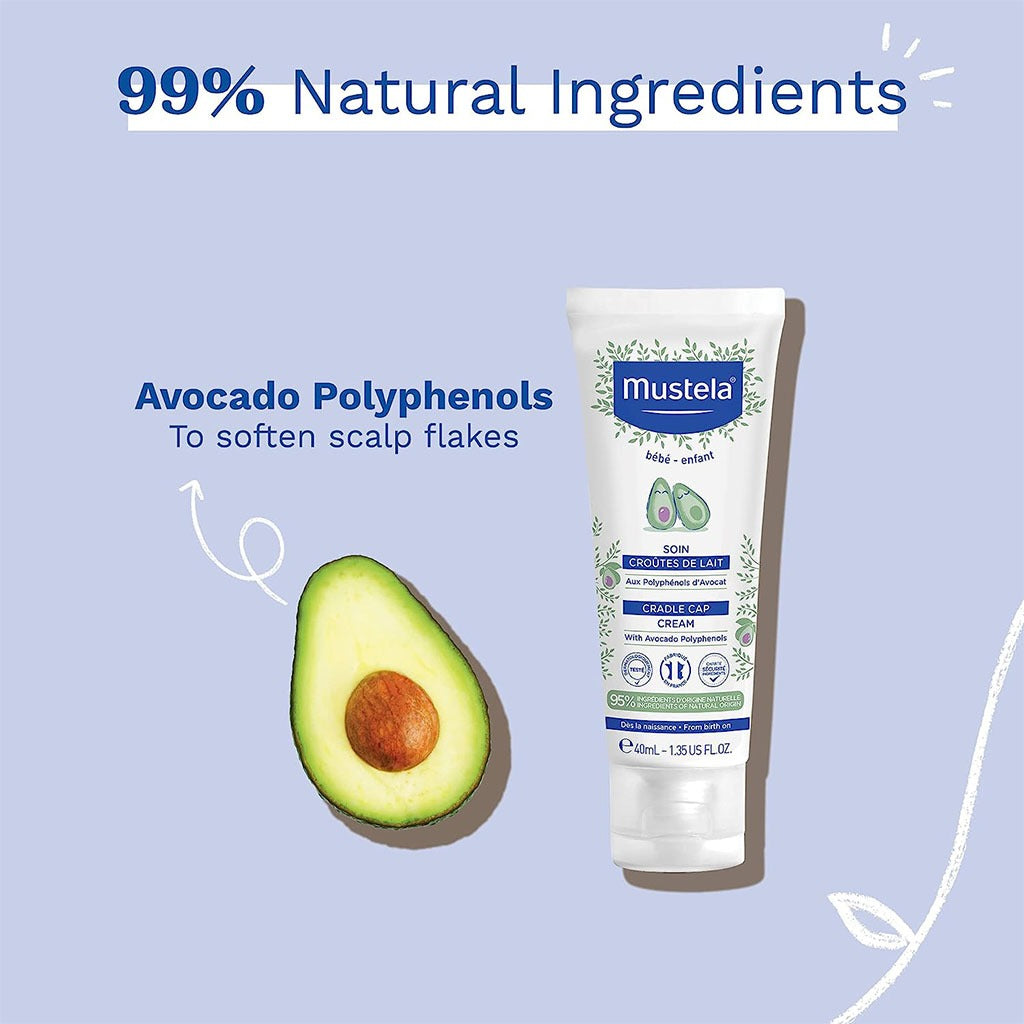 Mustela Baby Cradle Cap Cream For Newborns, Fragrance-Free 40ml - Easy Pharmacy LLC