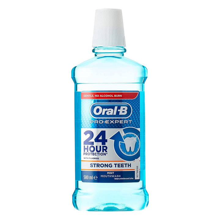 Oral-B Pro-Expert Strong Teeth Mint Mouthwash 500ml - Easy Pharmacy LLC