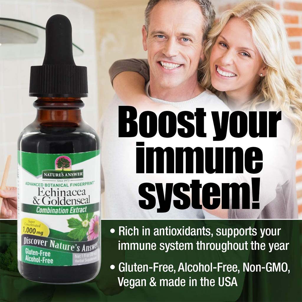 Nature's Answer Echinacea & Goldenseal 1000mg Drops For Immunity Support 30ml - Easy Pharmacy LLC