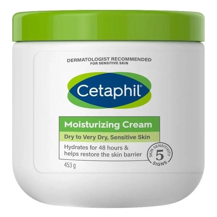 Cetaphil Moisturizing Cream, Face & Body Moisturizer For Men & Women With Dry to Very Dry Sensitive Skin, Unscented, 453g
