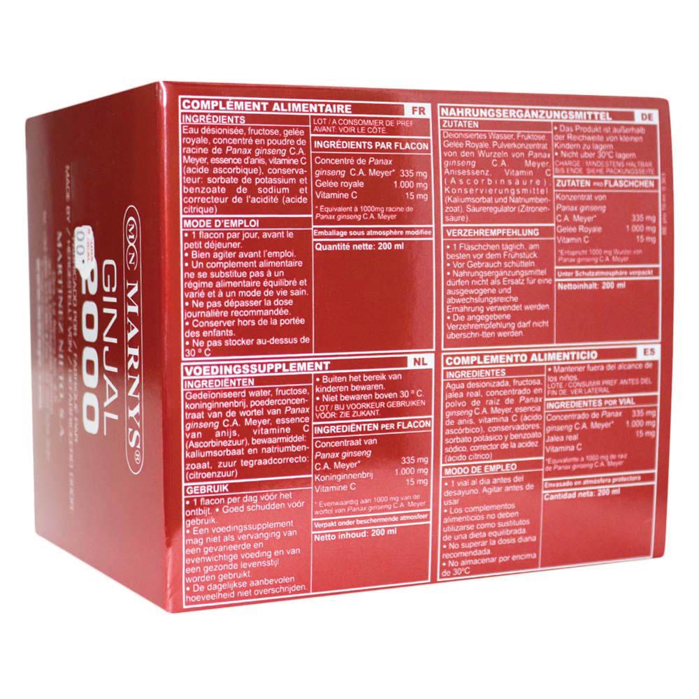 Marnys Ginjal 2000 10 mL, Vials 20's - Easy Pharmacy LLC