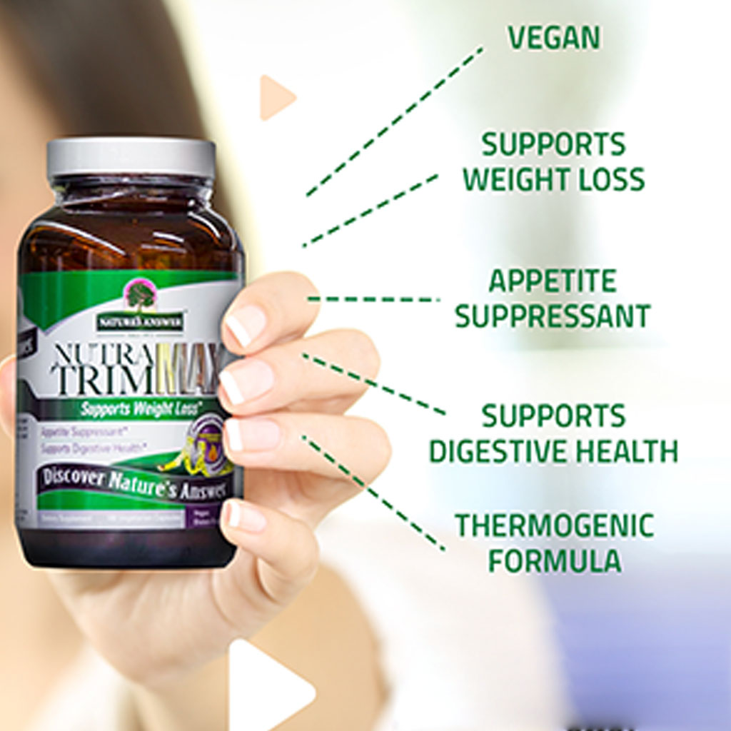Nature's Answer Nutra Trim Max Vegetarian Capsules For Weight Management, Pack of 180’s - Easy Pharmacy LLC