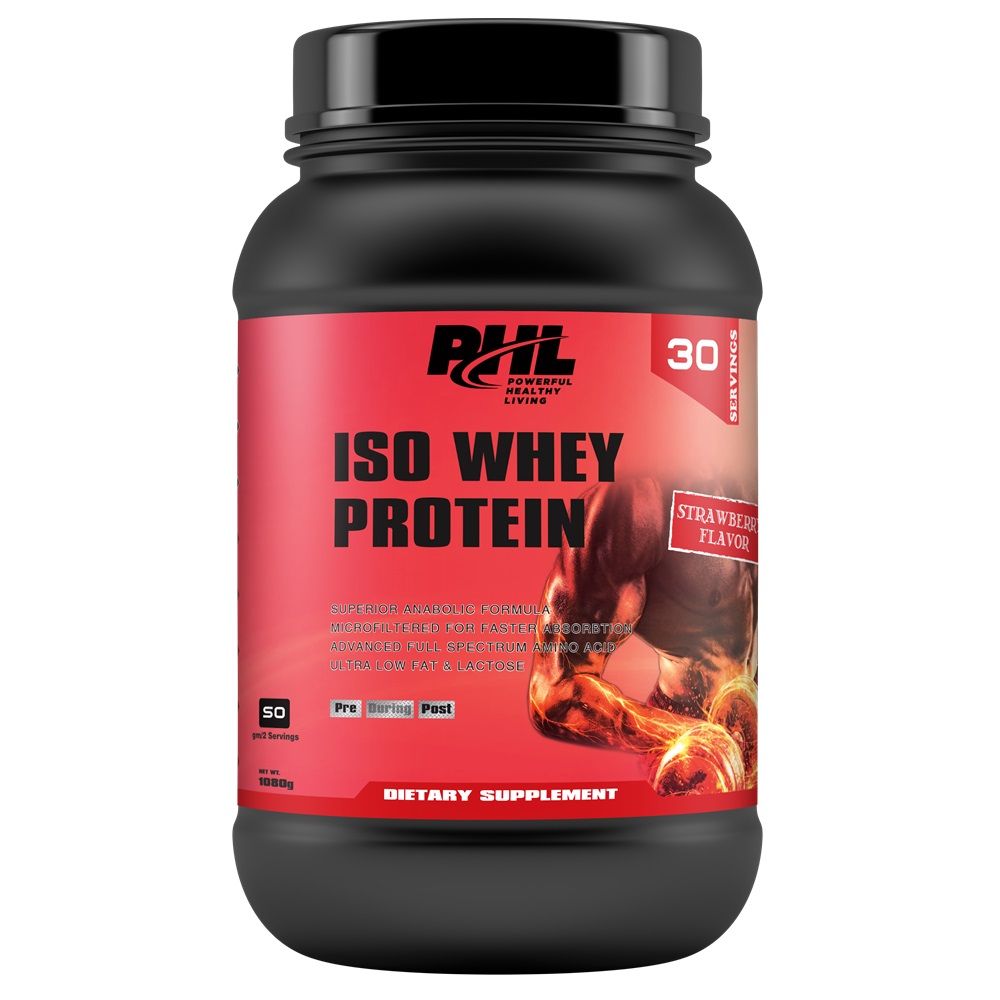 PHL Iso Whey Protein Strawberry 30 Servings 2.38 lbs - Easy Pharmacy LLC