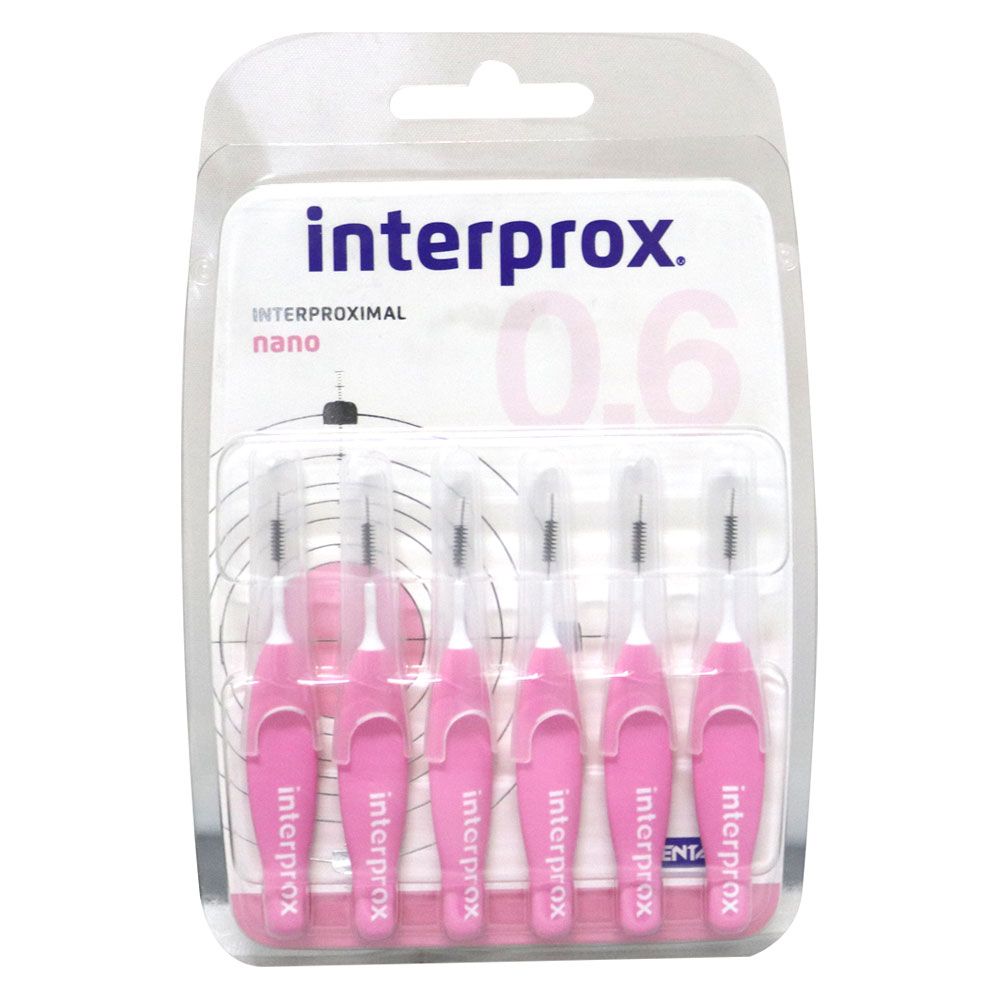 Interprox Nano Interdental Pink Brush 0.6 6's - Easy Pharmacy LLC