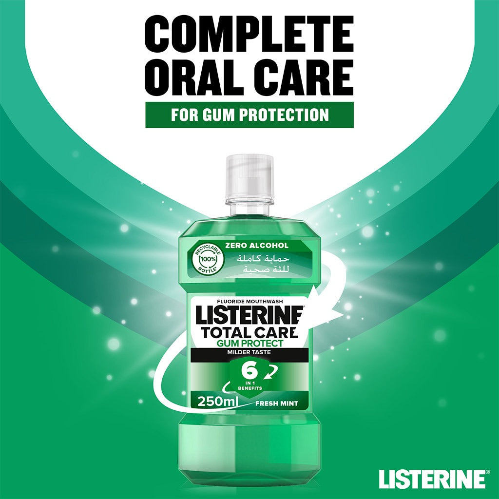 Listerine Total Care Gum Protect Mild Taste Mouthwash With Zero Alcohol 250ml - Easy Pharmacy LLC