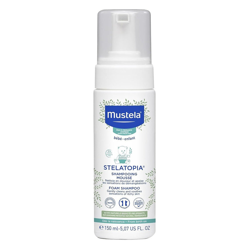 Mustela Stelatopia Foam Baby Shampoo For Atopic Prone Skin, Fragrance-Free 150ml - Easy Pharmacy LLC