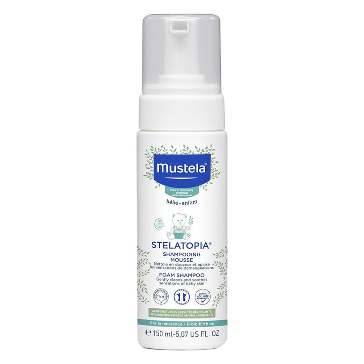 Mustela Stelatopia Foam Baby Shampoo For Atopic Prone Skin, Fragrance-Free 150ml - Easy Pharmacy LLC