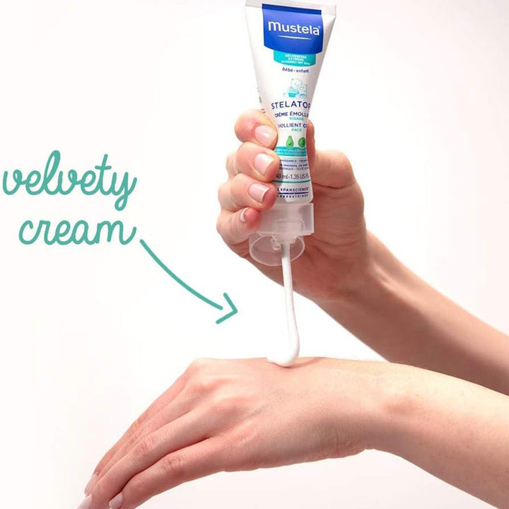Mustela Baby Stelatopia Emollient Face Cream For Atopic Prone Skin, Fragrance-Free 40ml - Easy Pharmacy LLC
