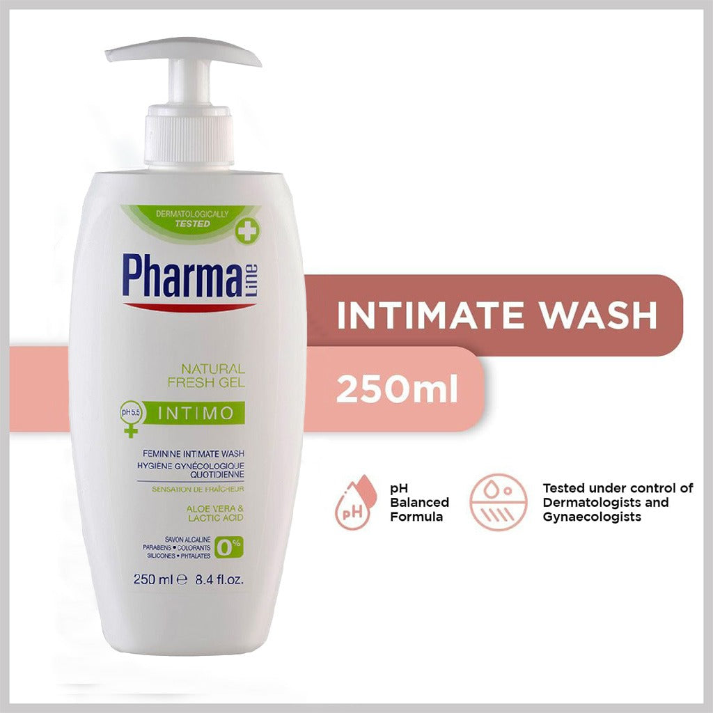 PharmaLine Natural Fresh Feminine Intimate Wash 250 mL - Easy Pharmacy LLC