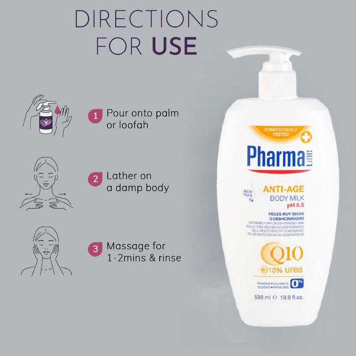 PharmaLine Anti-Age Body Milk 500 mL - Easy Pharmacy LLC