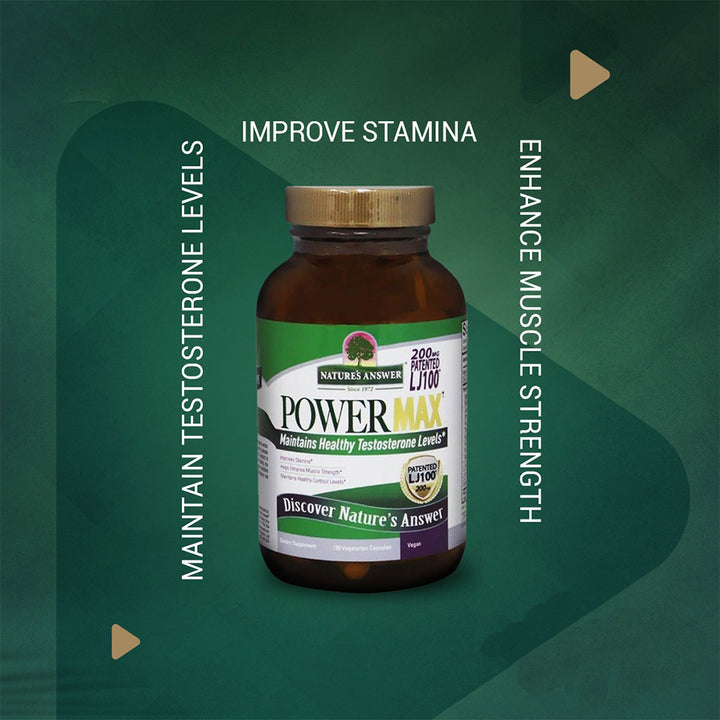 Nature's Answer Power Max Vegetarian Capsules For Stamina, Pack of 120's - Easy Pharmacy LLC