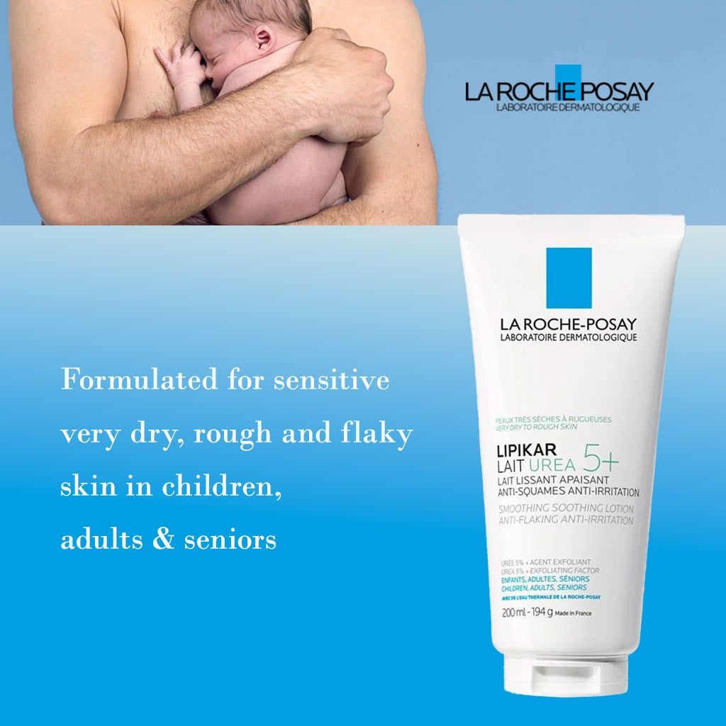 La Roche-Posay Lipikar Lait 5% Urea Body Lotion For Dry & Rough Skin 200ml - Easy Pharmacy LLC