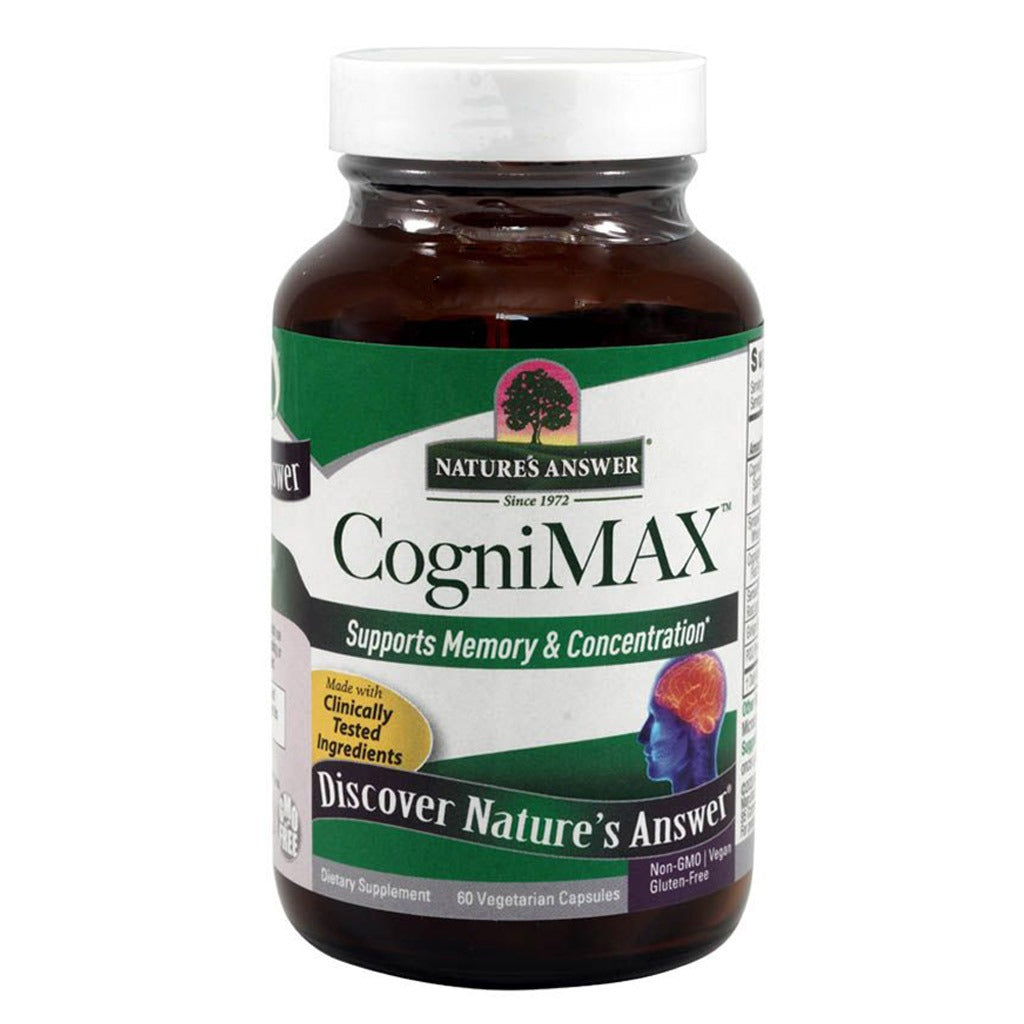 Nature's Answer Cognimax Vegetarian Capsules For Memory & Concentration, Pack of 60's - Easy Pharmacy LLC