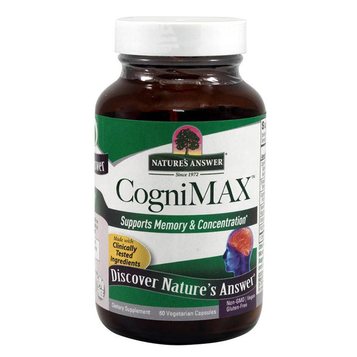 Nature's Answer Cognimax Vegetarian Capsules For Memory & Concentration, Pack of 60's - Easy Pharmacy LLC