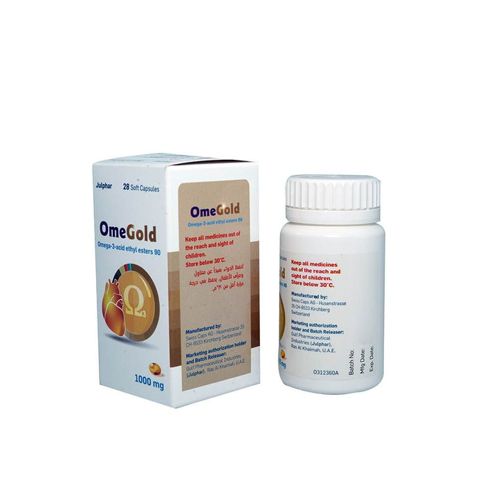 OmeGold 1000mg Omega 3 Fish Oil Supplement Capsules, Pack of 28's - Easy Pharmacy LLC