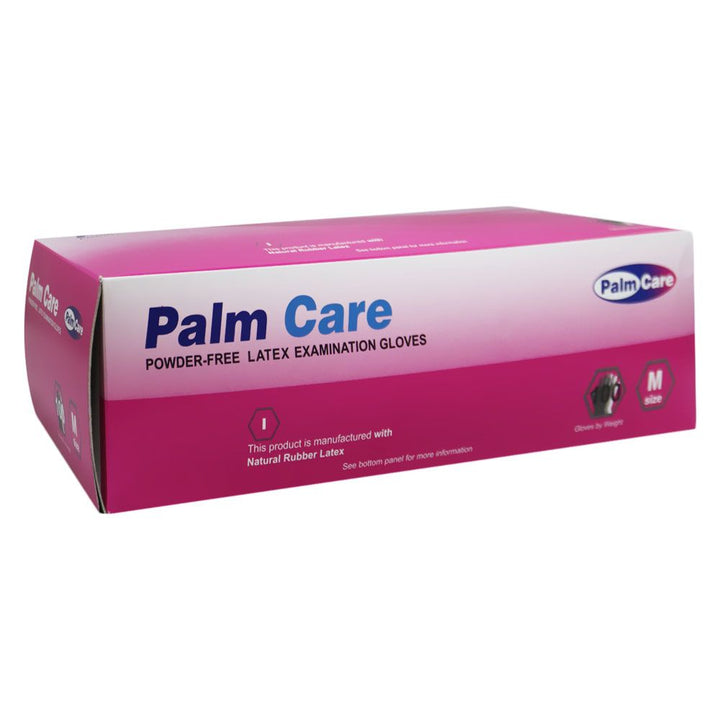 Palm Care Powder Free Latex Examination Medium Gloves 100's - Easy Pharmacy LLC