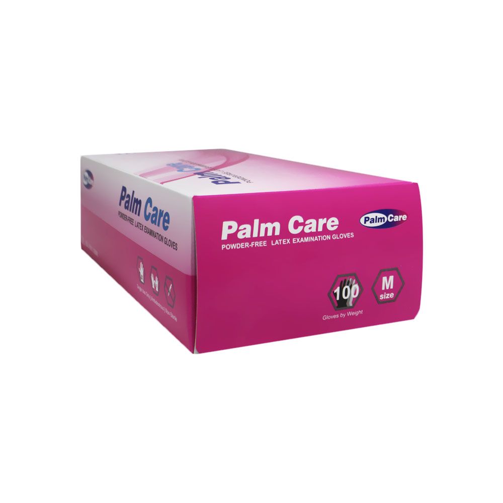 Palm Care Powder Free Latex Examination Medium Gloves 100's - Easy Pharmacy LLC