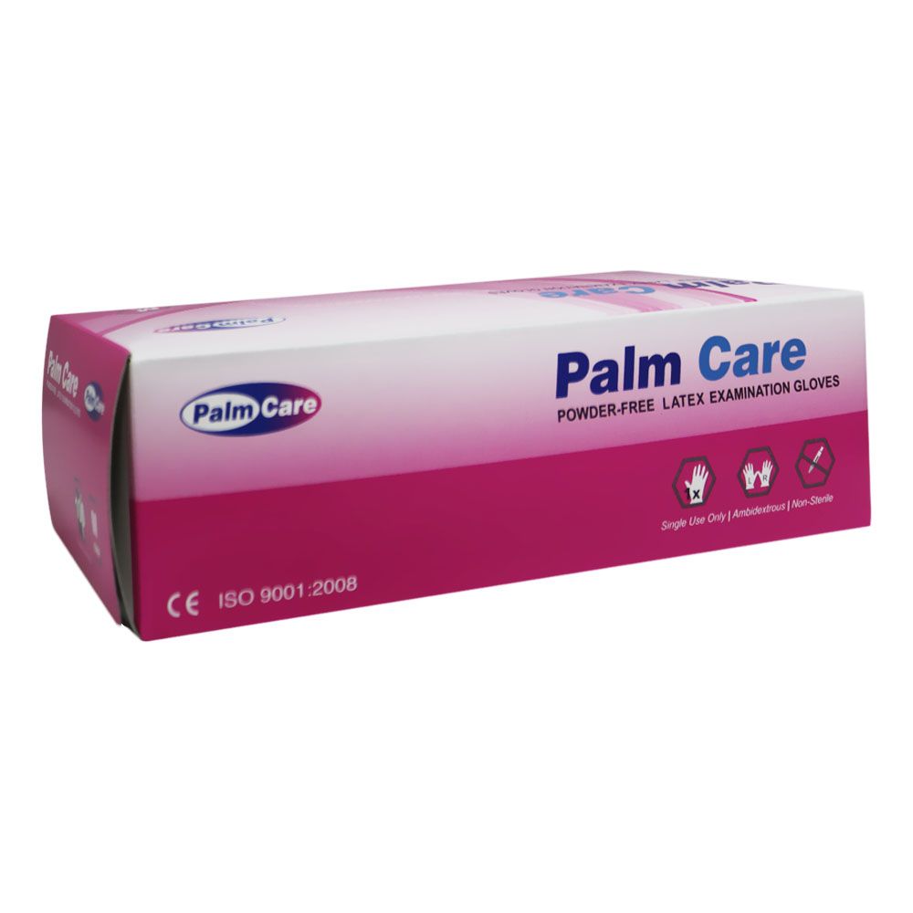 Palm Care Powder Free Latex Examination Medium Gloves 100's - Easy Pharmacy LLC