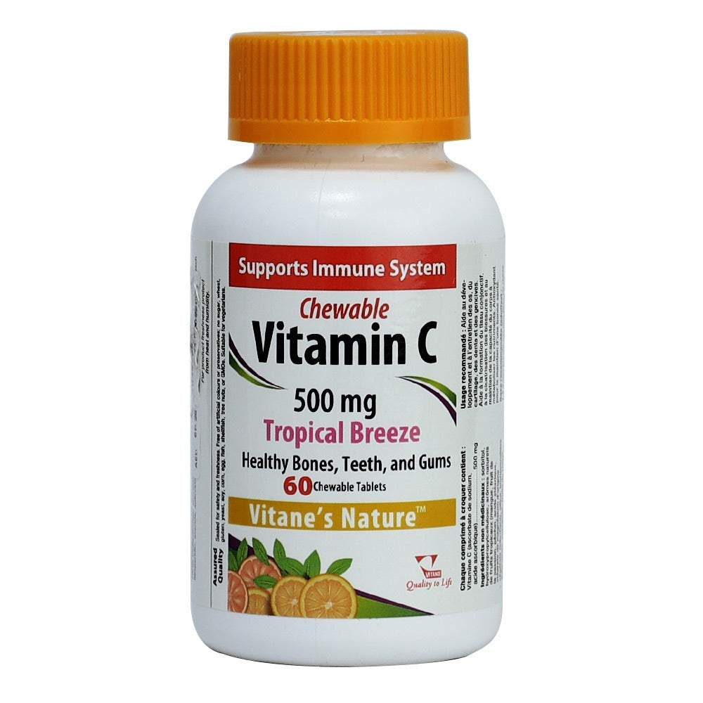 Vitane's Nature Vitamin C 500 mg Chewable Tablets Tropical Breeze 60's - Easy Pharmacy LLC