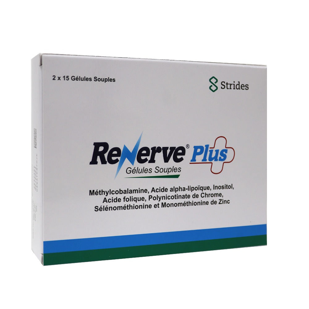Renerve Plus Vitamin B12 Multivitamin Supplement Capsules With Alpha Lipoic Acid, Pack of 30's - Easy Pharmacy LLC