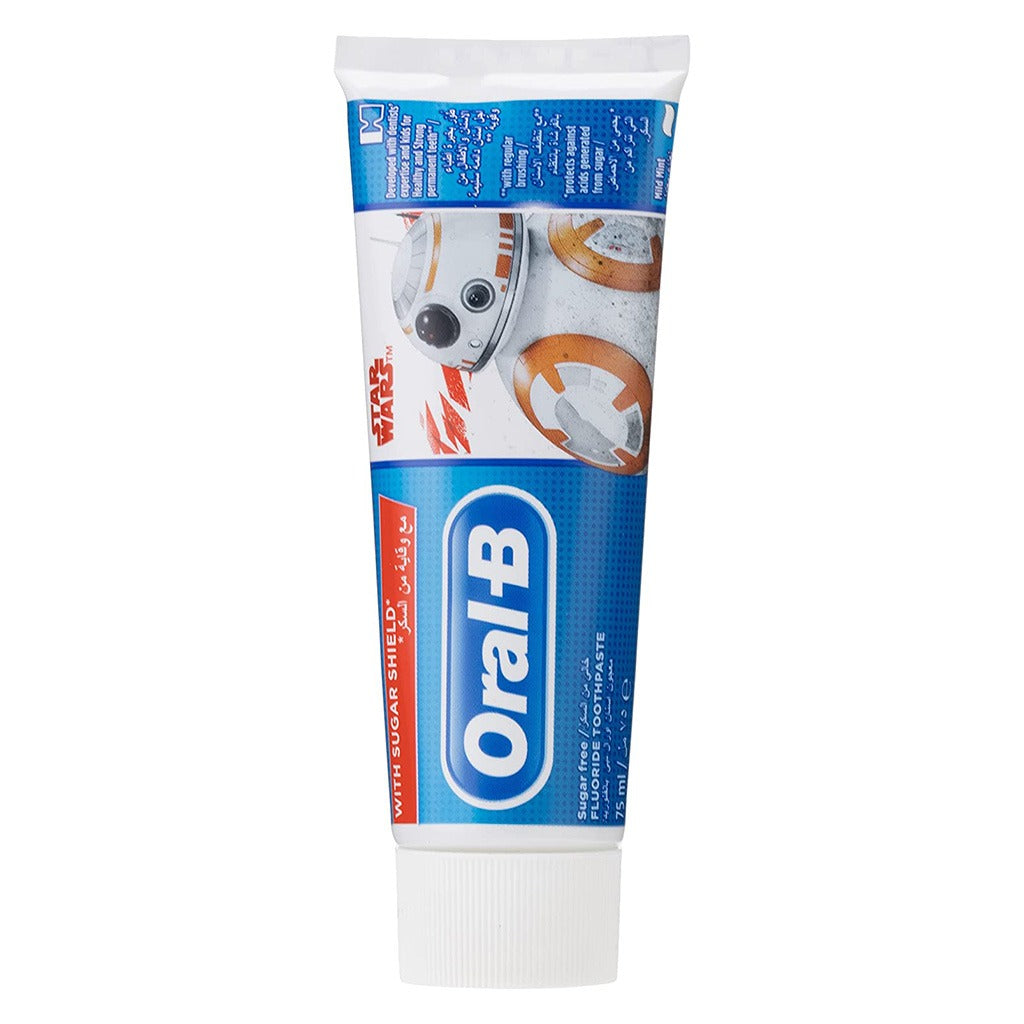Oral B Star Wars Junior Toothpaste With Sugar Shield For 6+ Years Kids 75ml - Easy Pharmacy LLC
