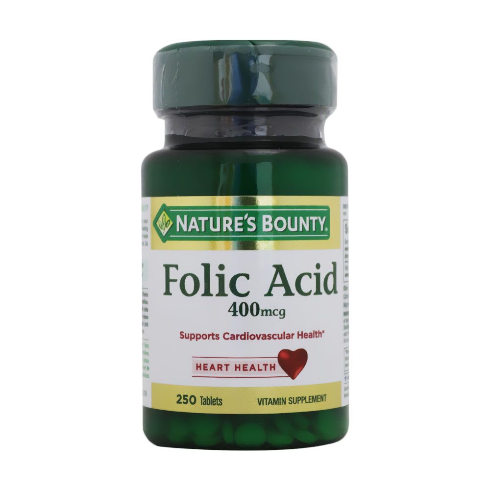 Nature's Bounty Folic Acid 400 mcg Tablets 250's - Easy Pharmacy LLC
