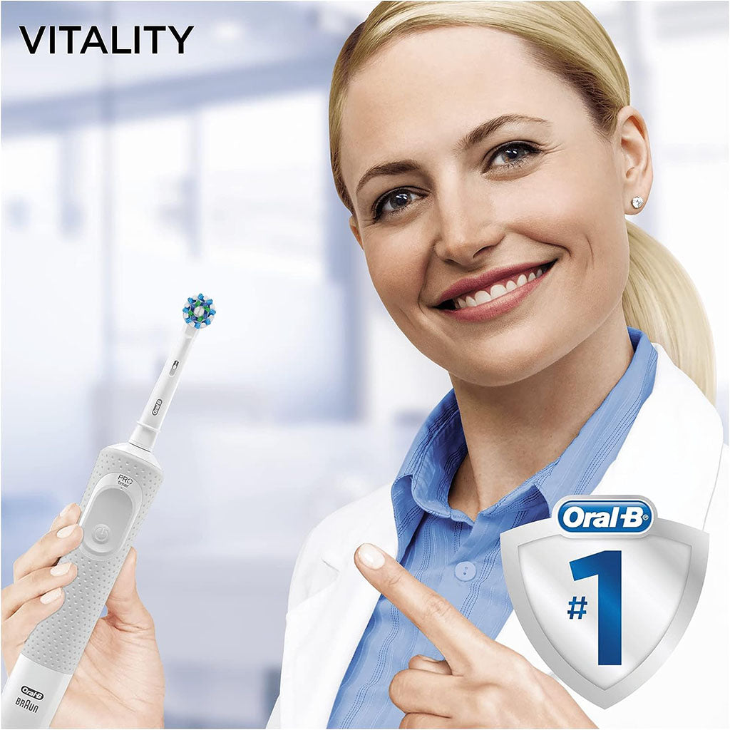 Braun Oral B Vitality100 Cross Action Toothbrush White D100.413.1 - Easy Pharmacy LLC