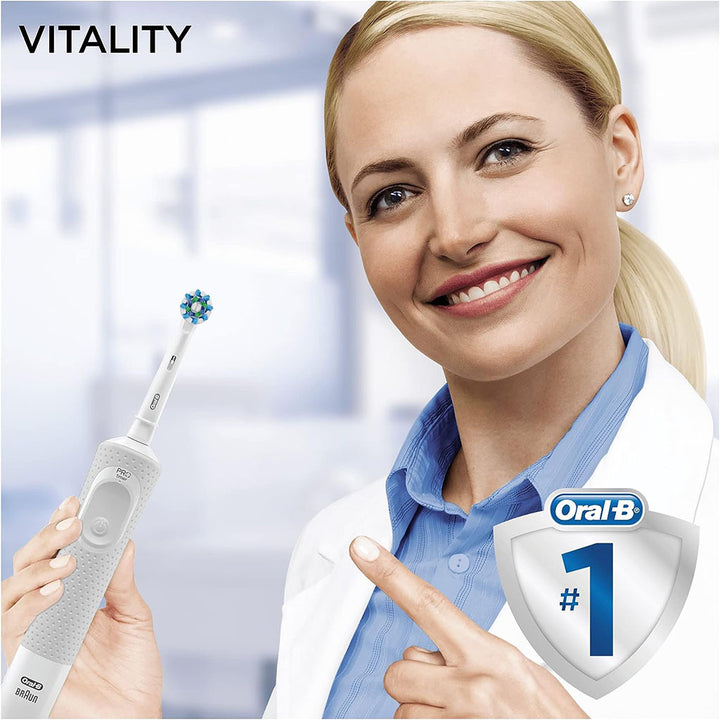 Braun Oral B Vitality100 Cross Action Toothbrush White D100.413.1 - Easy Pharmacy LLC