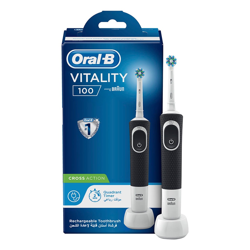 Braun Oral B Vitality100 Cross Action Toothbrush Black D100.413.1 - Easy Pharmacy LLC