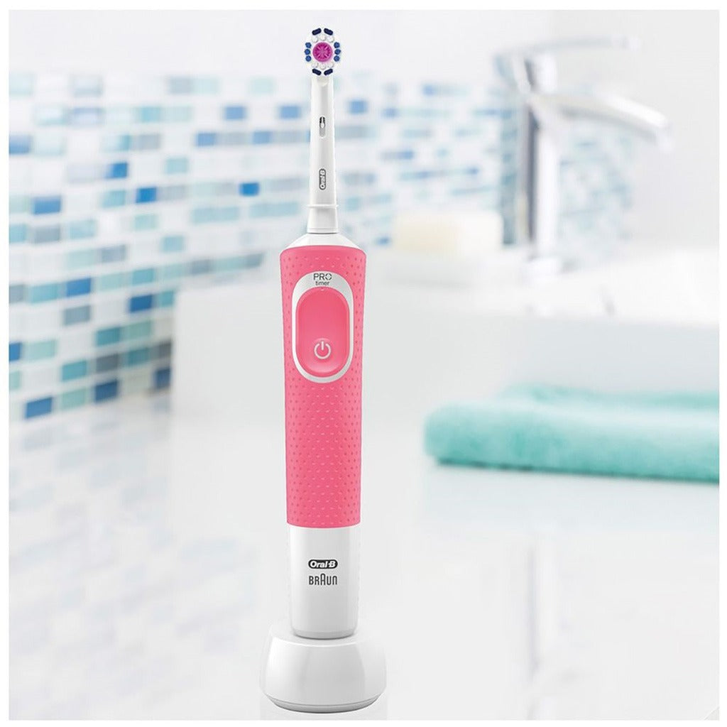 Braun Oral B Vitality100 Cross Action Toothbrush Pink D100.413.1 - Easy Pharmacy LLC