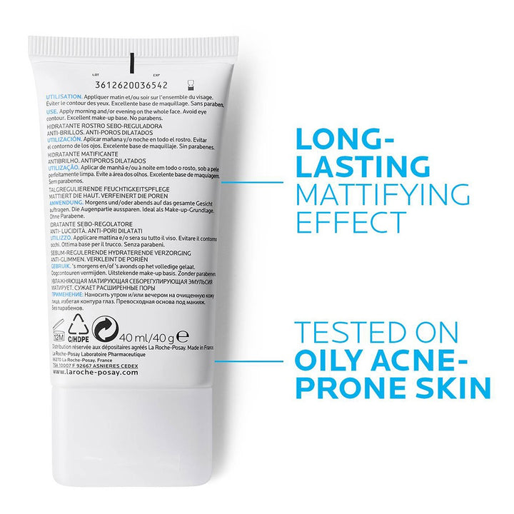 La Roche-Posay Effaclar MAT Mattifying Face Moisturizer For Oily Skin 40ml - Easy Pharmacy LLC