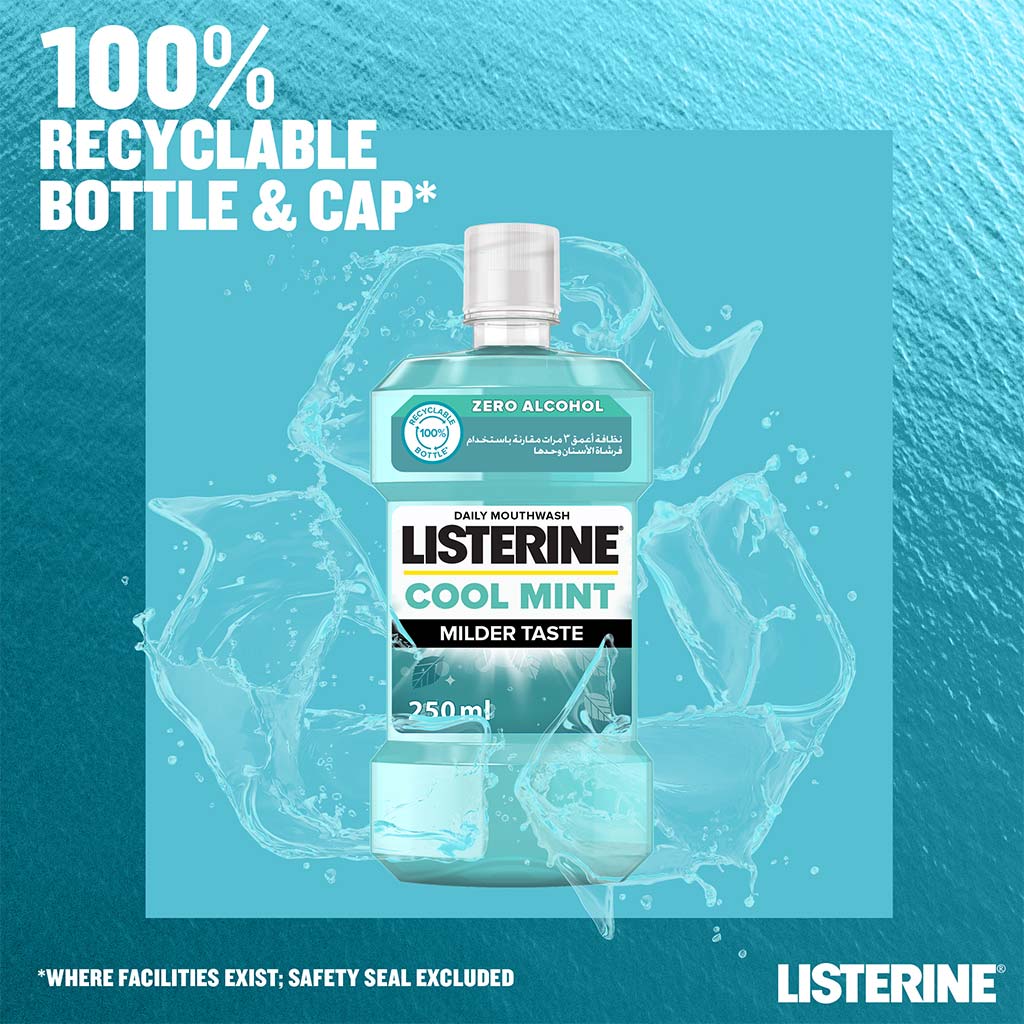 Listerine Zero Alcohol Cool Mint Milder Taste Mouthwash 250ml - Easy Pharmacy LLC