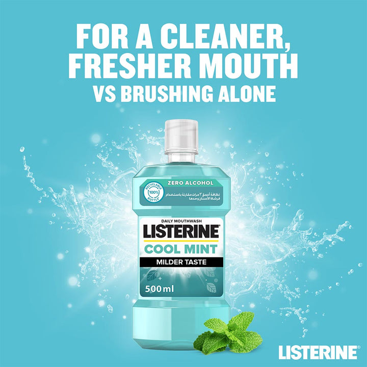 Listerine Zero Alcohol Cool Mint Milder Taste Mouthwash 500ml - Easy Pharmacy LLC