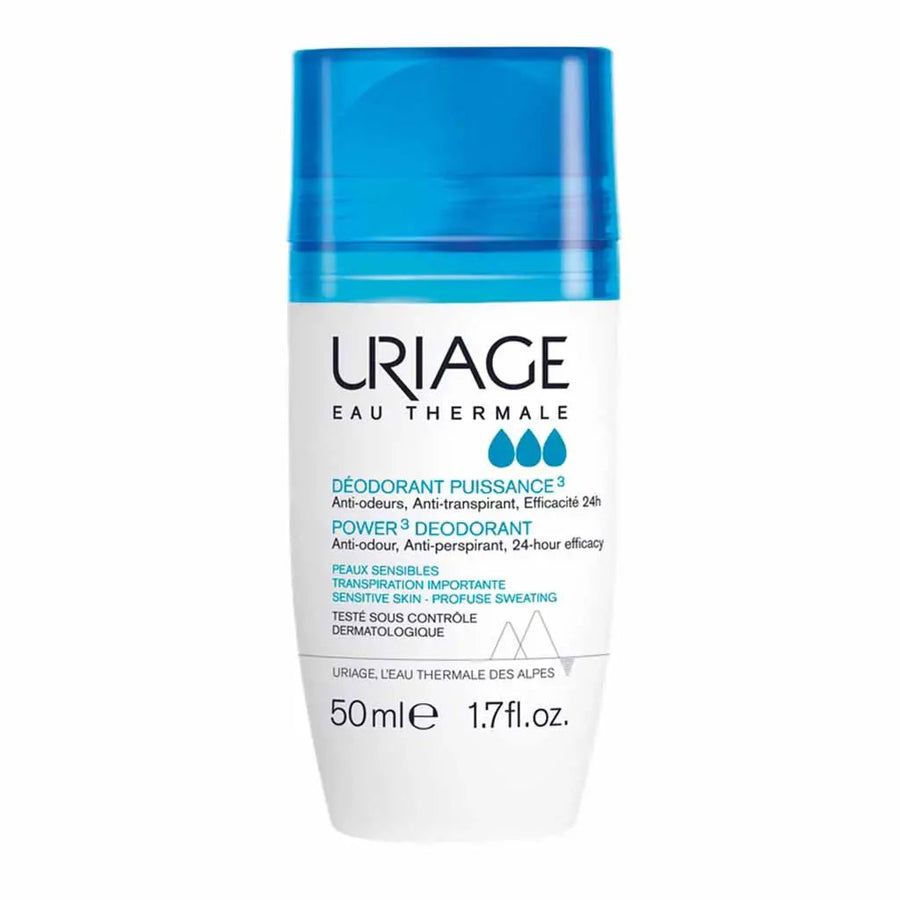 Uriage Power-3 Antiperspirant 24 Hours Fresh Deodorant Roll On 50ml