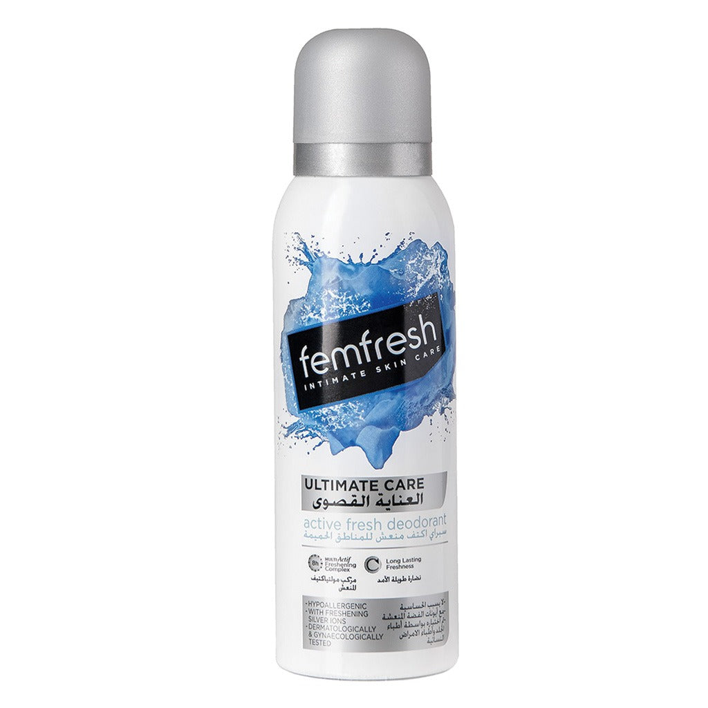 Femfresh Ultimate Care Active Fresh Intimate Deodorant Spray 125 mL - Easy Pharmacy LLC
