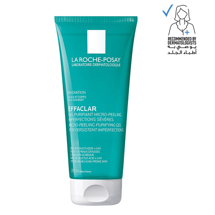 La Roche-Posay Effaclar Micro-Peeling Cleansing Gel With Salicylic Acid For Oily Skin 200ml - Easy Pharmacy LLC