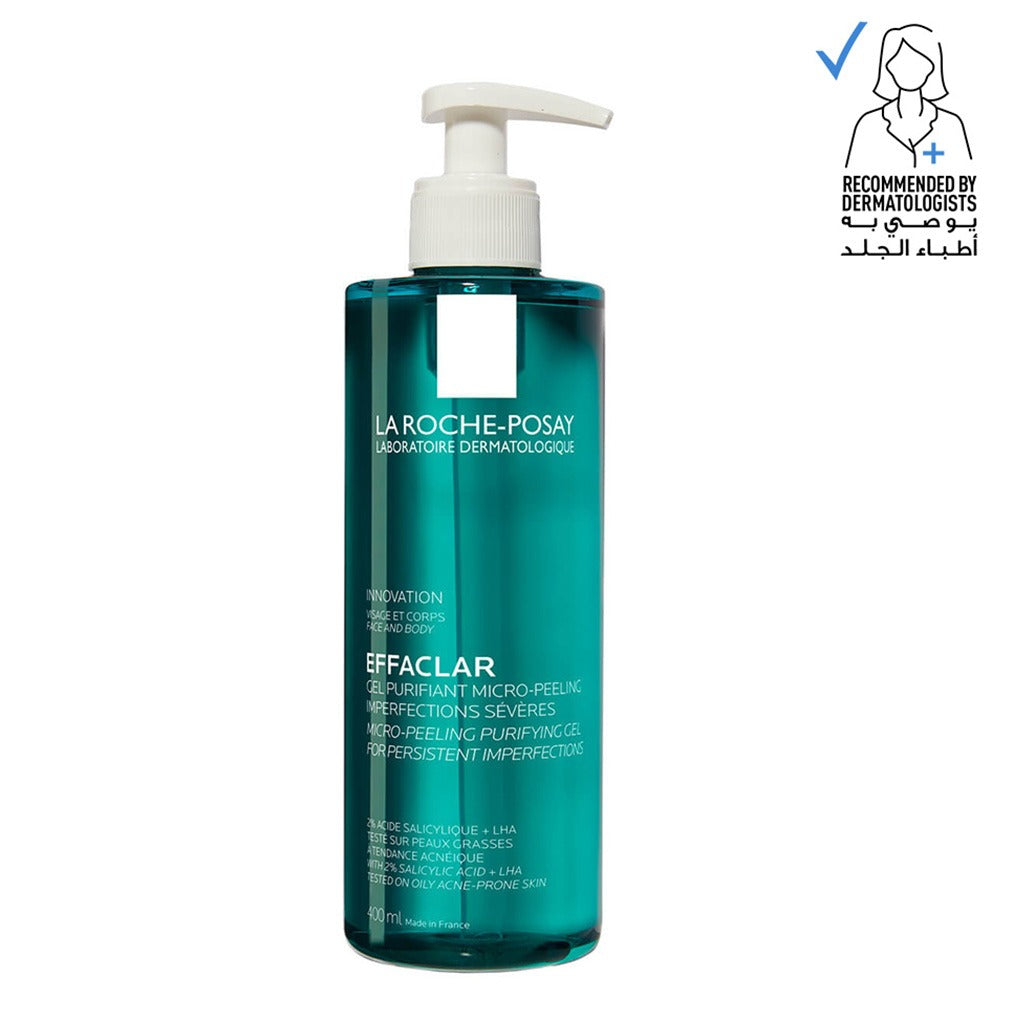 La Roche-Posay Effaclar Micro-Peeling Cleansing Gel With Salicylic Acid For Oily Skin 400ml - Easy Pharmacy LLC